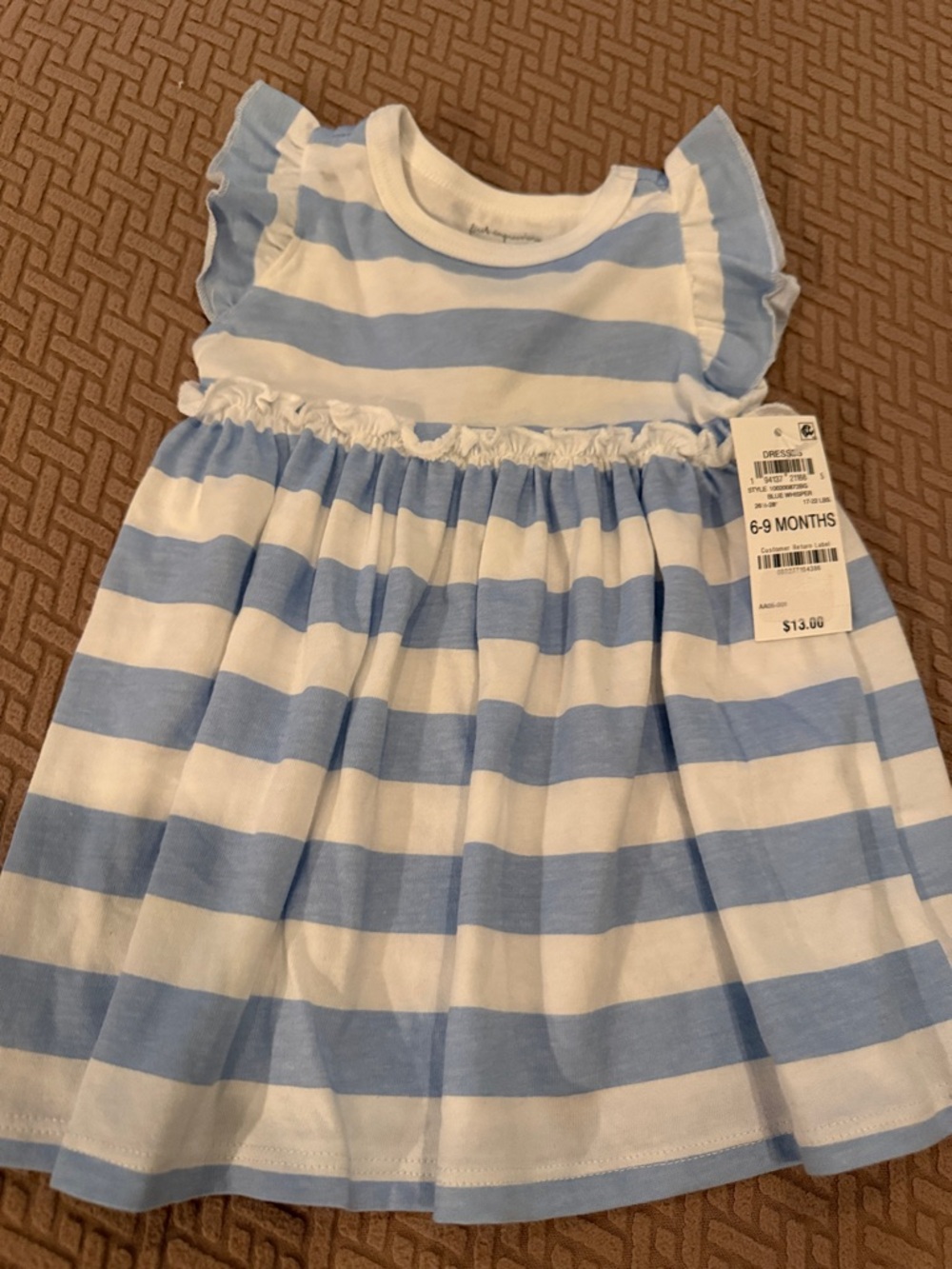 First Impressions Blue and White Striped Casual Dress
